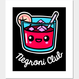 Cute Negroni Club Funny Bartender Retro Posters and Art